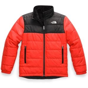 The North Face Red and Black Kids Puffer Jacket Size 5